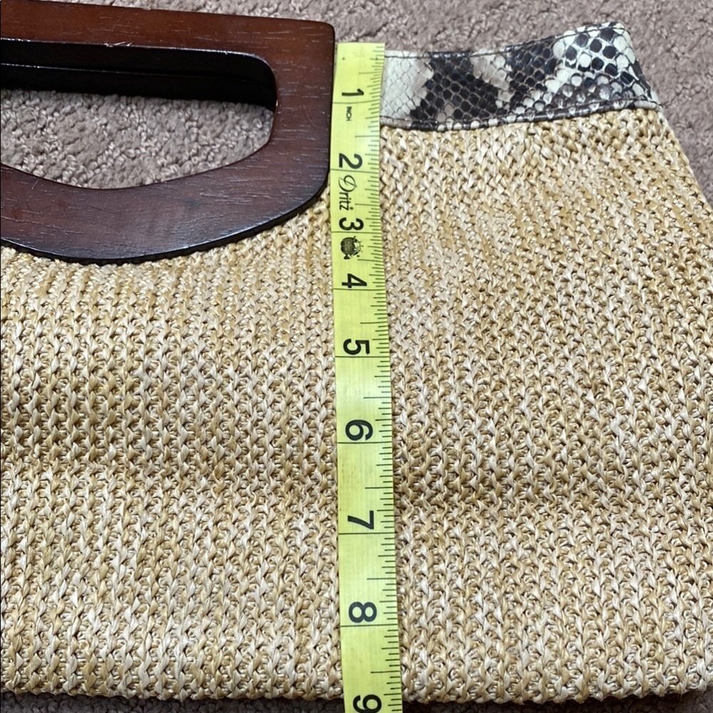 Nicole Miller Tan and Brown Clutch with Stylish Wristlet - Picture 13 of 14